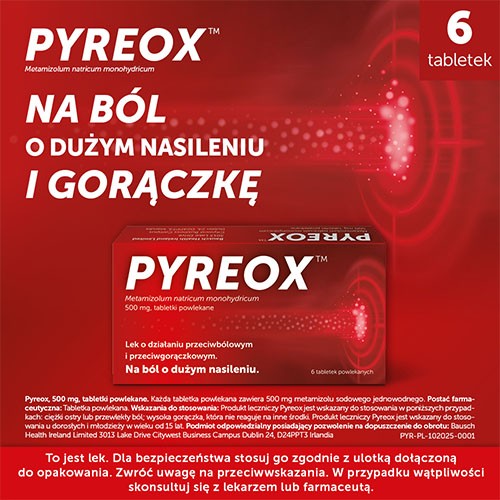 Miniaturka artykułu - #0 Pyreox 500 mg, 6 tabletek powlekanych