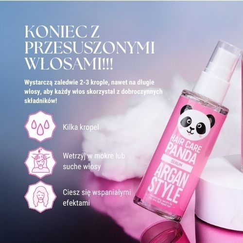 Miniaturka artykułu - #0 Noble Health Hair Care Panda Argan Style serum nawilżające do włos&oacute;w, 50 ml