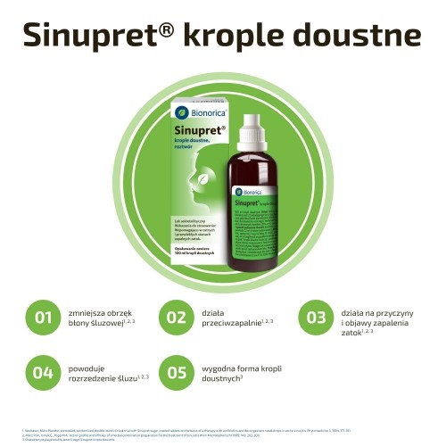 Zdjęcie produktu - 3 SINUPRET Krople - 100 ml