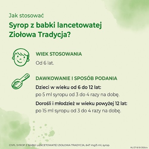 Miniaturka artykułu - #1 Ziołowa Tradycja Syrop z babki lancetowatej, 125 g