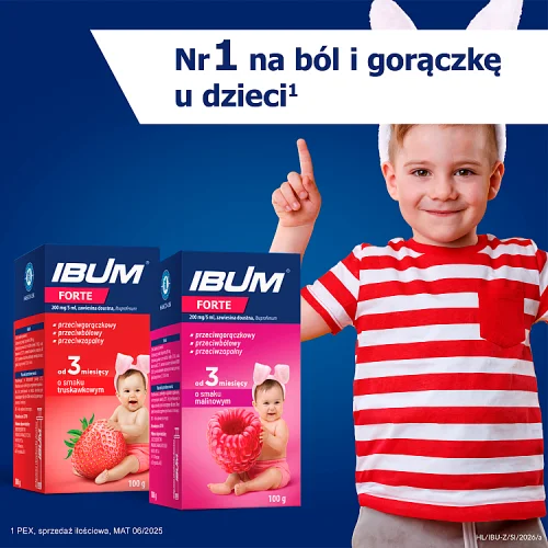 #0 – IBUM FORTE Zawiesina o smaku malinowym 200 mg/5 ml, 100g