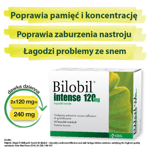 Zdjęcie produktu - 2 BILOBIL INTENSE 120mg, 60 kapsułek 