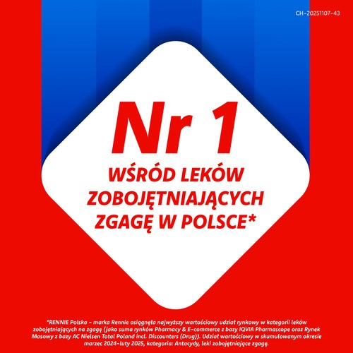 Zdjęcie produktu - 7 Rennie Antacidum o smaku miętowym, 48 tabletek 