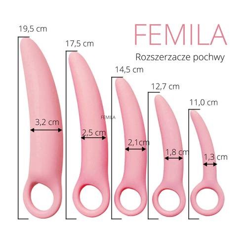 Miniaturka artykułu - #0 FEMILA Rozszerzacze pochwy - Dilatory pochwy z uchwytem, 5 szt.