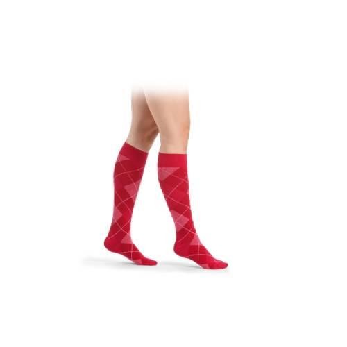 Miniaturka artykułu - #0 MICROFIBER SHADES Skarpety kompresyjne dla kobiet rozmiar 35-37 cherry romby, 1 para