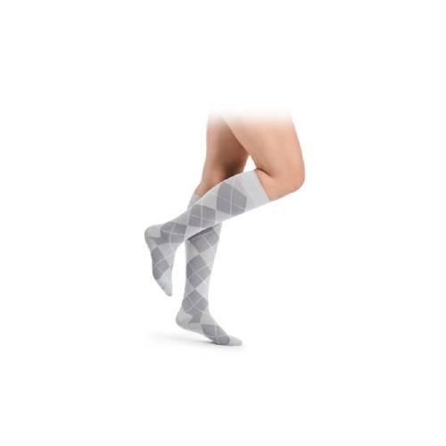 Miniaturka artykułu - #0 MICROFIBER SHADES Skarpety kompresyjne dla kobiet rozmiar 41-44 platin romby, 1 para