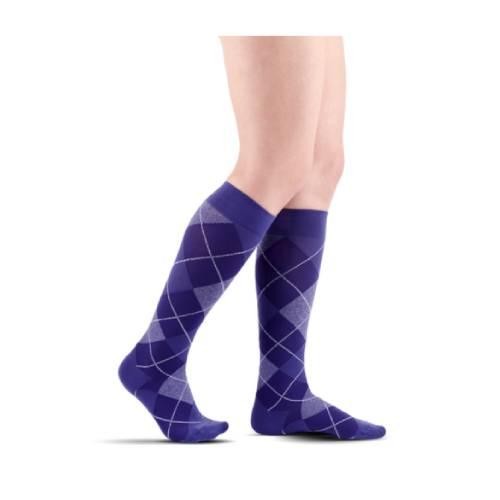 Miniaturka artykułu - #0 MICROFIBER SHADES Skarpety kompresyjne dla kobiet rozmiar 41-44 purple romby, 1 para