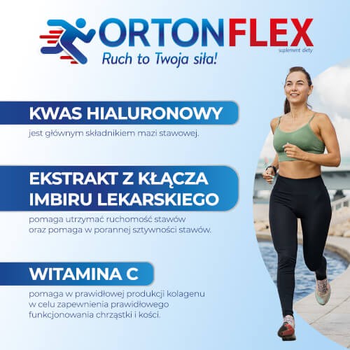 Zdjęcie produktu - 4 ORTON FLEX, 34 sasz. - suplement diety z kolagenem i glukozaminą