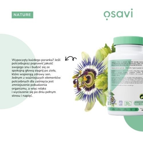 Zdjęcie produktu - 2 Osavi Ziołowe Wsparcie Snu, 120 kaps.