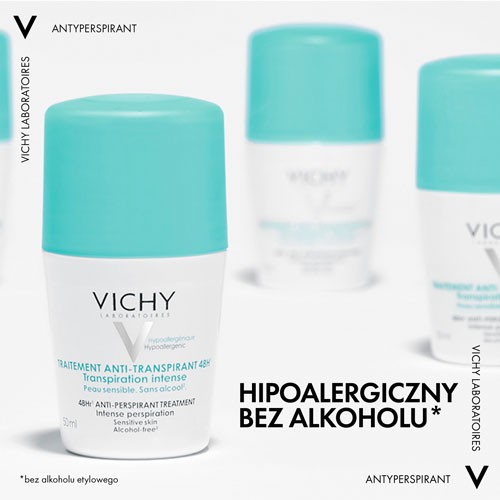 Zdjęcie produktu - 2 Vichy Antyperspirant w kulce przeciw intensywnemu poceniu 48H, 50 ml