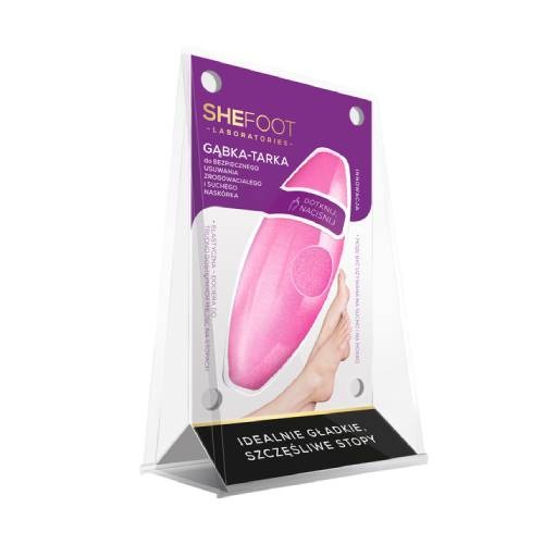 Zdjęcie produktu - 0 SHEFOOT LABORATORIES Gąbka-tarka do bezpiecznego usuwania naskórka, 1 szt.