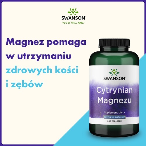 Miniaturka artykułu - #1 SWANSON Cytrynian Magnezu, 240 tabl.