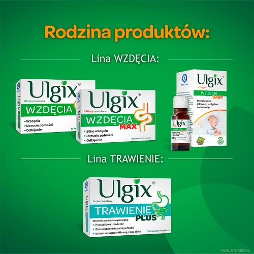 Zdjęcie produktu - 3 Ulgix Wzdęcia Max, 30 kapsułek