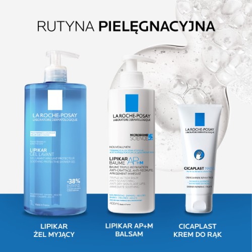 Zdjęcie produktu - 3 La Roche-Posay Lipikar Ochronny i kojący żel do mycia twarzy i ciała, 1000 ml