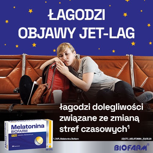 Zdjęcie produktu - 4 BIOFARM Melatonina 5mg, 30 tabletek
