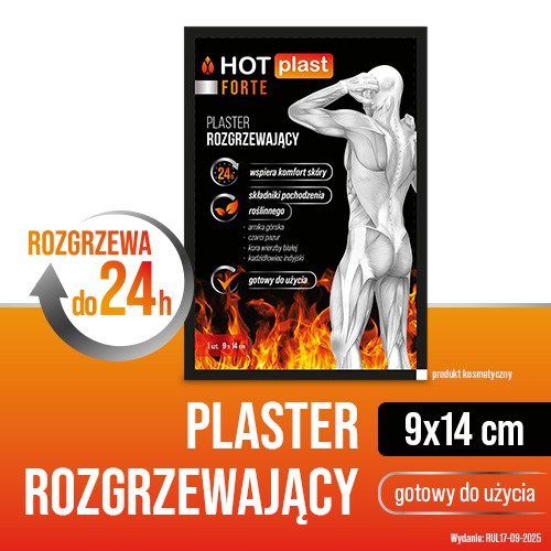 Miniaturka artykułu - #0 HOT PLAST Forte Plaster rozgrzewający 9cm x 14cm