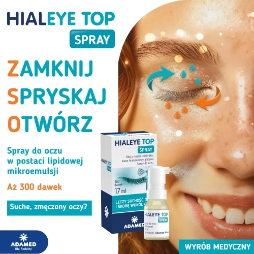 #1 – Hialeye Top spray na suchość oka, 17 ml