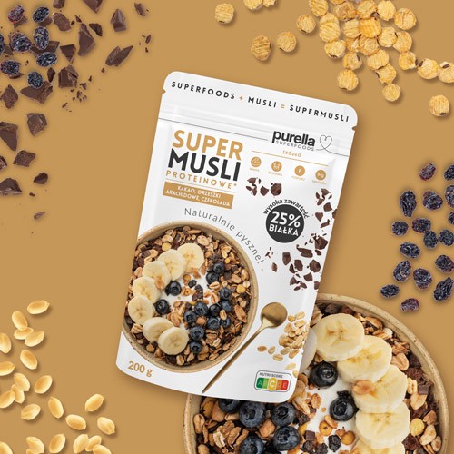 Zdjęcie produktu - 4 PURELLA Supermusli Proteinowe, 200 g