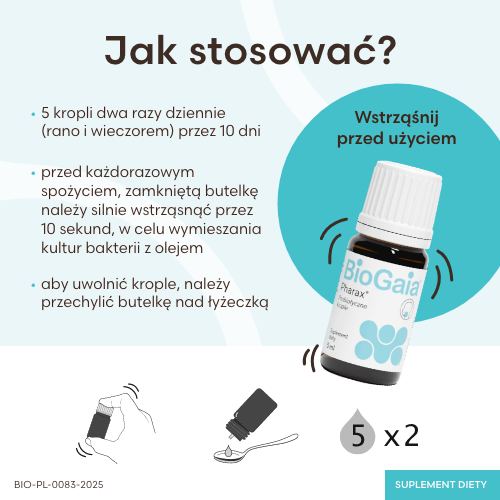 Zdjęcie produktu - 3 BioGaia Pharax krople, 5 ml