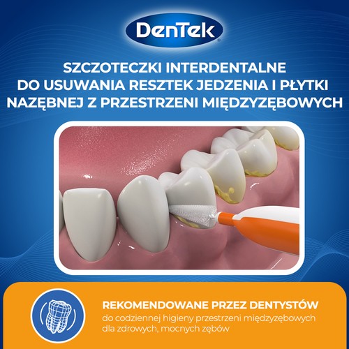 Zdjęcie produktu - 2 DENTEK Szczoteczki międzyzębowe Easy Brush rozmiar 1, 6szt.