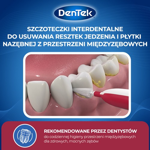 Zdjęcie produktu - 2 DENTEK Szczoteczki międzyzębowe Easy Brush rozmiar 2, 6szt.