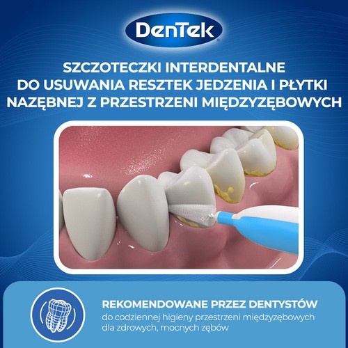 Zdjęcie produktu - 2 DENTEK Szczoteczki międzyzębowe Easy Brush rozmiar 3, 6szt.