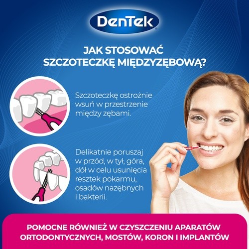 Zdjęcie produktu - 4 DENTEK Szczoteczki międzyzębowe Easy Brush rozmiar 0, 12szt.