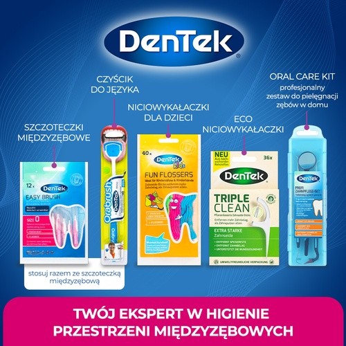 Zdjęcie produktu - 5 DENTEK Szczoteczki międzyzębowe Easy Brush rozmiar 0, 12szt.