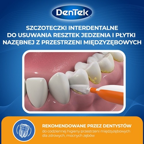 Zdjęcie produktu - 2 DENTEK Szczoteczki międzyzębowe Easy Brush rozmiar 1, 12szt.