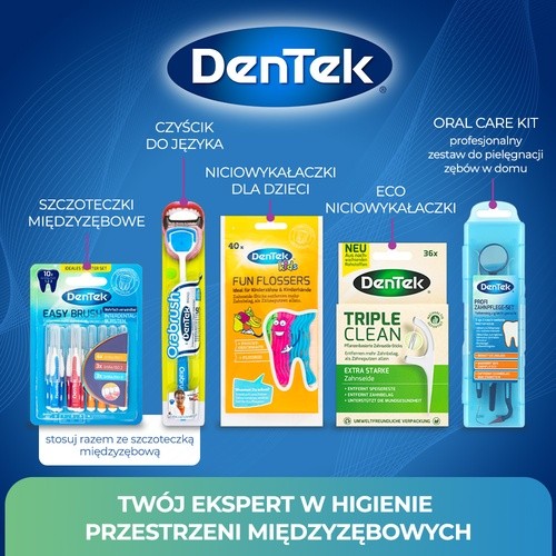 Zdjęcie produktu - 5 DENTEK Szczoteczki międzyzębowe Easy Brush rozmiar 1,2,3, 10szt.
