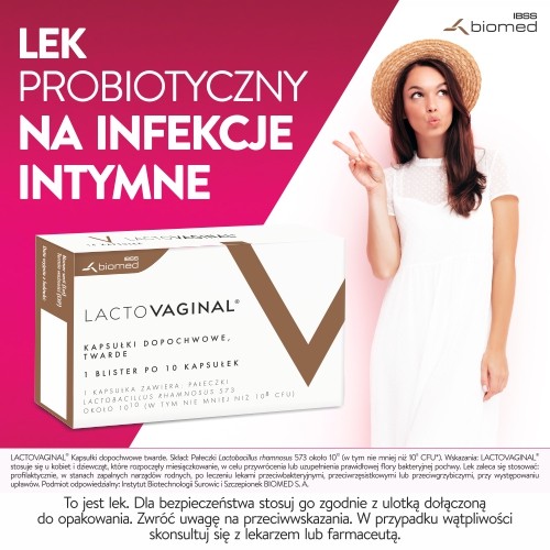 Miniaturka artykułu - #0 LACTOVAGINAL - 10 kapsułek dopochwowych 