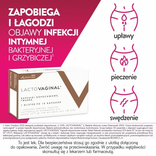 Zdjęcie produktu - 2 LACTOVAGINAL - 10 kapsułek dopochwowych 