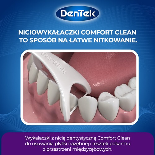 Zdjęcie produktu - 2 DENTEK Wykałaczki z nicią dentystyczną Comfort Clean, 30szt.