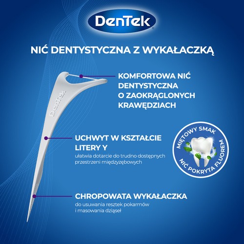 Zdjęcie produktu - 3 DENTEK Wykałaczki z nicią dentystyczną Comfort Clean, 30szt.
