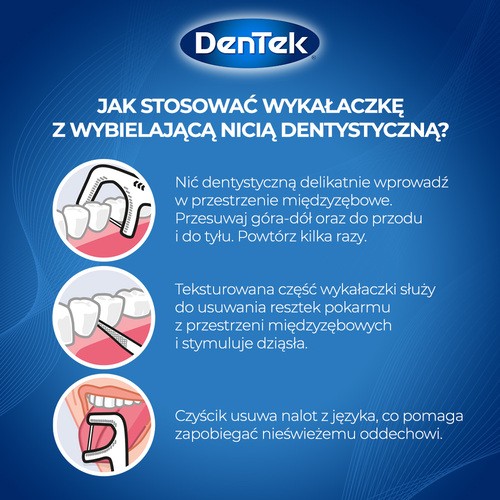 Zdjęcie produktu - 4 DENTEK Wykałaczki z nicią dentystyczną Fresh&White, 36szt.