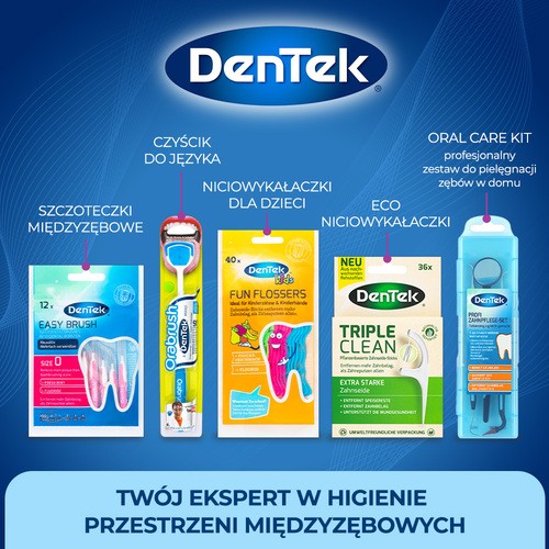 Zdjęcie produktu - 5 DENTEK Wykałaczki z nicią dentystyczną Fresh&White, 36szt.