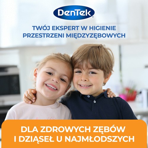 Miniaturka artykułu - #1 DENTEK Kids Wykałaczki z nicią dentystyczną dla dzieci Fyn Flossers, 40szt.