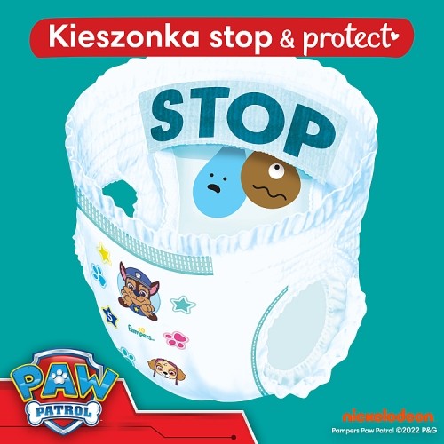 Miniaturka artykułu - #0 Pampers Pants Psi Patrol Pieluchomajtki rozmiar 6 (14-19 kg), 60 szt.