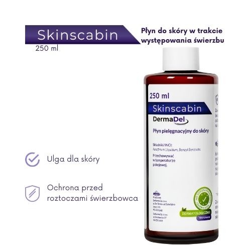 Miniaturka artykułu - #0 Skinscabin DermaDel Płyn pielęgnacyjny do sk&oacute;ry, 250ml