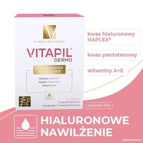 Miniaturka artykułu - #0 VITAPIL Dermo Hialuronowe nawilżenie, 60kaps.