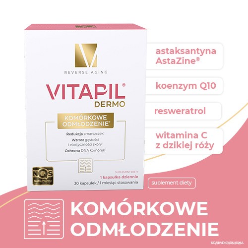Miniaturka artykułu - #0 VITAPIL Dermo Kom&oacute;rkowe odmłodzenie, 30kaps.