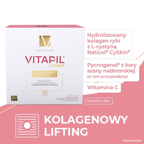 Miniaturka artykułu - #0 VITAPIL Dermo Kolagenowy lifting, 30sasz.