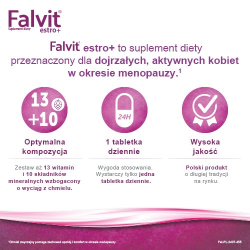 Zdjęcie produktu - 2 FALVIT estro+ 60tabletek