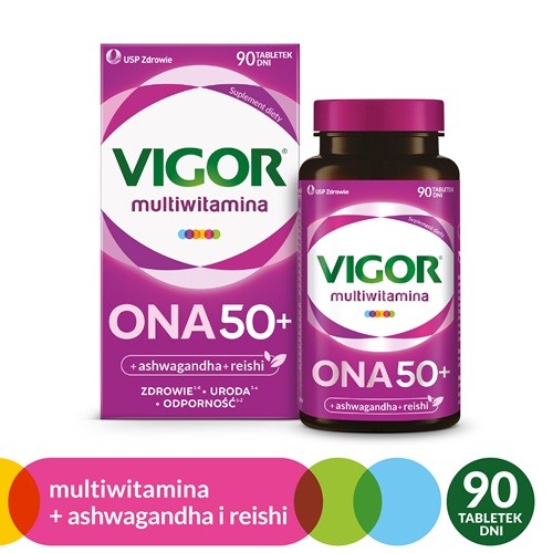 Miniaturka artykułu - #0 VIGOR Multiwitamina ONA 50+, 90tabl.