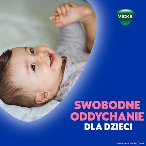 Miniaturka artykułu - #0 Nasivin Vicks Baby Krople na zatkany nos, 5 ml - lek udrażniający nos dla dzieci 3m+