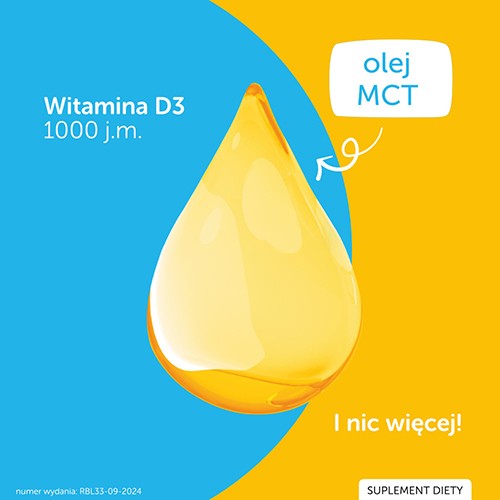 Zdjęcie produktu - 2 Justvit Witamina D3 1000 j.m krople, 10ml