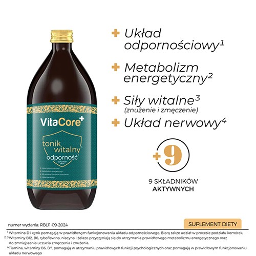 Miniaturka artykułu - #1 VITACORE Tonik witalny Odporność, 1000ml