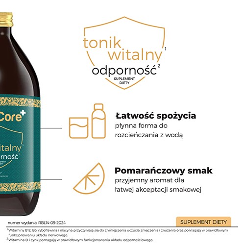 Zdjęcie produktu - 4 VITACORE Tonik witalny Odporność, 1000ml