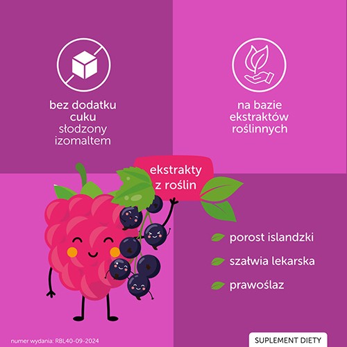 Miniaturka artykułu - #1 JUSTVIT Lizak na gardło o smaku malinowo-porzeczkowym, 1 szt.