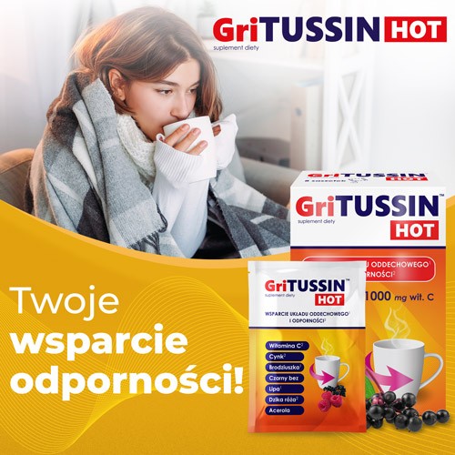 Miniaturka artykułu - #0 DOMOWA APTECZKA Gritusin Hot, 8 saszetek